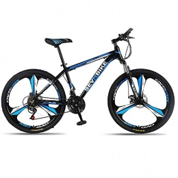 DGAGD Mountain Bike DGAGD 24-inch aluminum alloy frame mountain bike variable speed three-wheel road bike-Black blue_30 speed