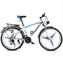 DGAGD Mountain Bike DGAGD 24 inch mountain bike adult men's and women's bicycles variable speed city light bicycle integrated wheel-White blue_27 speed