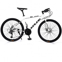 DGAGD Mountain Bike DGAGD 24 inch mountain bike adult variable speed spoke wheel bicycle-white_24 speed