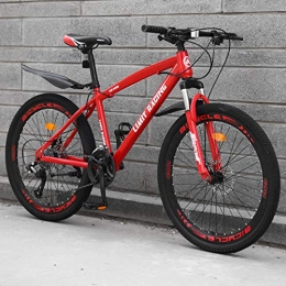 DGAGD Mountain Bike DGAGD 24 inch mountain bike bicycle adult one wheel variable speed 40 knife wheel bicycle-red_27 speed