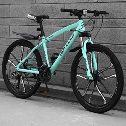 DGAGD Mountain Bike DGAGD 24 inch mountain bike bicycle adult one-wheel variable speed six-wheel bicycle-Light blue_21 speed