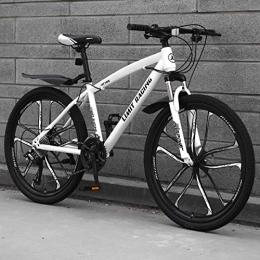 DGAGD Mountain Bike DGAGD 24 inch mountain bike bicycle adult one-wheel variable speed six-wheel bicycle-white_27 speed