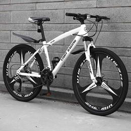 DGAGD Mountain Bike DGAGD 24 inch mountain bike bicycle adult one-wheel variable speed three-wheel bicycle-white_27 speed