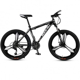 DGAGD Mountain Bike DGAGD 24 inch mountain bike bicycle adult variable speed dual disc brake high carbon steel bicycle tri-blade wheel-black_27 speed