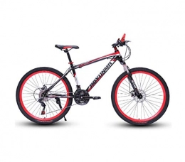 DGAGD Mountain Bike DGAGD 24 inch mountain bike bicycle male and female lightweight dual disc brakes variable speed bicycle spoke wheel-Black red_21 speed