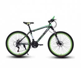 DGAGD Mountain Bike DGAGD 24 inch mountain bike bicycle male and female lightweight dual disc brakes variable speed bicycle spoke wheel-dark green_21 speed