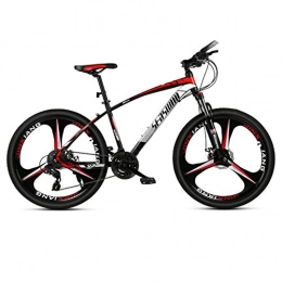 DGAGD Mountain Bike DGAGD 24 inch mountain bike male and female adult ultralight racing light bicycle tri-cutter-Black red_21 speed
