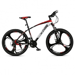 DGAGD Mountain Bike DGAGD 24 inch mountain bike men and women adult ultralight racing light bicycle tri-cutter No. 1-Black red_21 speed