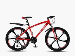 DGAGD Mountain Bike DGAGD 24 inch mountain bike variable speed adult double disc brake bicycle six blade wheel-red_27 speed