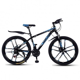 DGAGD Bike DGAGD 24 inch mountain bike variable speed bicycle light racing ten knife wheel-Black blue_24 speed