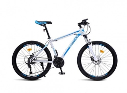 DGAGD Mountain Bike DGAGD 24 inch mountain bike variable speed light bicycle 40 cutter wheel-White blue_24 speed