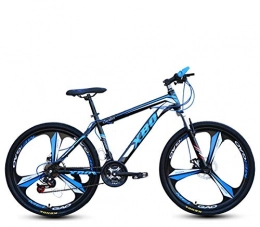 DGAGD Mountain Bike DGAGD 24 inch wide frame mountain bike wide tire variable speed adult disc brake three-wheel bicycle-Black blue_27 speed