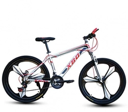 DGAGD Mountain Bike DGAGD 24 inch wide frame mountain bike wide tire variable speed adult disc brake three-wheel bicycle-Silver red_21 speed