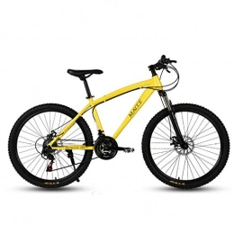 DGAGD Mountain Bike DGAGD 26 inch adult variable speed mountain bike bicycle double disc brake bicycle spoke wheel-yellow_27 speed