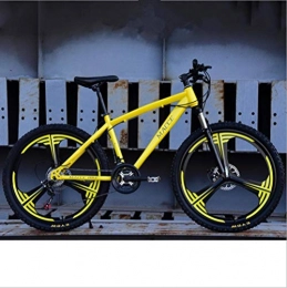 DGAGD Mountain Bike DGAGD 26 inch adult variable speed mountain bike bicycle double disc brake bicycle three knife wheel-yellow_24 speed