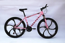 DGAGD Bike DGAGD 26 inch mountain bike adult variable speed bicycle light road racing six-wheel-Pink_30 speed
