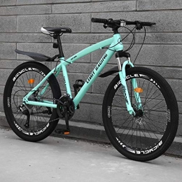 DGAGD Mountain Bike DGAGD 26 inch mountain bike bicycle adult one wheel variable speed 40 knife wheel bicycle-Light blue_21 speed