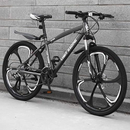 DGAGD Mountain Bike DGAGD 26 inch mountain bike bicycle adult one-wheel variable speed six-wheel bicycle-gray_27 speed