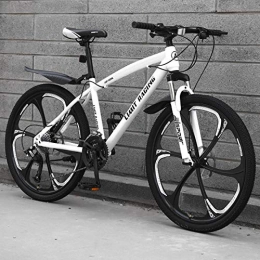 DGAGD Mountain Bike DGAGD 26 inch mountain bike bicycle adult one-wheel variable speed six-wheel bicycle-white_24 speed