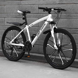 DGAGD Mountain Bike DGAGD 26 inch mountain bike bicycle adult one-wheel variable speed ten-wheel bicycle-white_21 speed