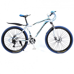 DGAGD Mountain Bike DGAGD 26 inch mountain bike bicycle male and female variable speed city aluminum alloy bicycle spoke wheel-White blue_24 speed