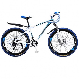 DGAGD Mountain Bike DGAGD 26 inch mountain bike bicycle male and female variable speed urban aluminum alloy bicycle 40 cutter wheels-White blue_24 speed