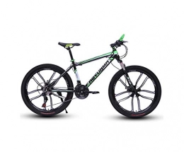 DGAGD Bike DGAGD 26 inch mountain bike bicycle men and women lightweight dual disc brakes variable speed bicycle ten cutter wheels-dark green_21 speed