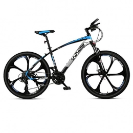 DGAGD Mountain Bike DGAGD 26 inch mountain bike male and female adult ultralight racing light bicycle six-cutter wheel-Black blue_21 speed