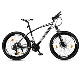 DGAGD Mountain Bike DGAGD 26 inch mountain bike male and female adult ultralight racing light bicycle spoke wheel-Black and white_24 speed
