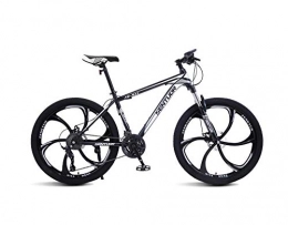 DGAGD Mountain Bike DGAGD 26 inch mountain bike variable speed light bicycle six cutter wheels-Black and white_21 speed