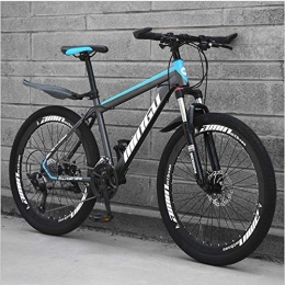 DGAGD Bike DGAGD 26 inch mountain bike variable speed off-road shock-absorbing bicycle light road racing 40 cutter wheels-Black blue_21 speed