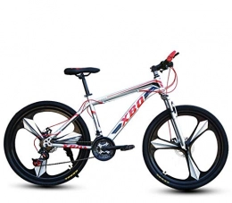 DGAGD Mountain Bike DGAGD 26 inch wide frame mountain bike wide tire variable speed adult disc brake three-wheel bicycle-Silver red_21 speed