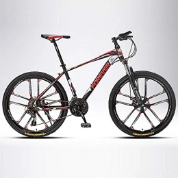 DGAGD Mountain Bike DGAGD 27.5 inch mountain bike variable speed light bicycle ten cutter wheel-Black red_24 speed
