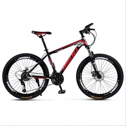 DGAGD Mountain Bike DGAGD Mountain bike bicycle 24 / 26 inch disc brake damping variable speed bicycle-spoke wheel black red-30 speed