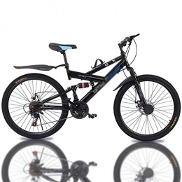 DNNAL Bike DNNAL 26 in Mountain Bikes, High Carbon Steel Bike 21 Speed Bicycle Full Suspension MTB for Men / Women