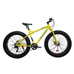 DRAKE18 Mountain Bike DRAKE18 Fat bike, 26 inch 7 speed shift double disc brakes off-road 4.0 tires snowmobile beach adult bicycle, Yellow