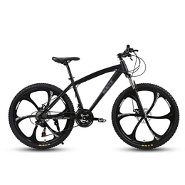 DULPLAY Bike DULPLAY Double Disc Brake Mountain Bicycle For Men Women, Adult 24 Inch Mountain Bike, Beach Snowmobile Mountain Bikes Bicycles Black 24", 21-speed