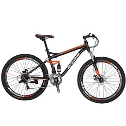 EUROBIKE Bike Euobike JMC S7 Mountain Bike 21 Speed 27.5 Inches Wheels Dual Suspension MTB Bicycle for Men and Women