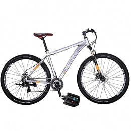 EUROBIKE Bike Eurobike Aluminum Frame X9 Mountain Bike 29 Inch Muti Spoke Wheels 21 Speed Bicycle Silver