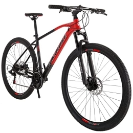 EUROBIKE Bike Eurobike Mountain Bike 29 inch, YH-X3 Mountain Bike 19 inch Frame for men, 21 Speed, 29er Mens Bicycle (Gradient Red)