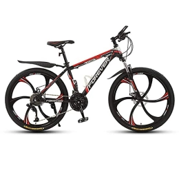 FMOPQ Mountain Bike FMOPQ Mountain Trail Bike High-Carbon Steel Hardtail Mountain Bike 26 Inch Wheels 6 Spoke Wheels Mechanical Disc Brakes for Adults Man Woman 21-Spee