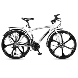 GAOTTINGSD Bike GAOTTINGSD Adult Mountain Bike Road Bicycles Mountain Bike MTB Bicycle Adult Adjustable Speed For Men And Women 26in Wheels Double Disc Brake (Color : White, Size : 30 speed)