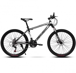 giyiohok Bike giyiohok 26 Inch Men s Mountain Bikes Hardtail Double Disc Brake High-carbon Steel Mountain Bike Mountain Bicycle with Front Suspension Adjustable Seat-21 speed_Black