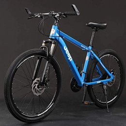 GQQ Bike GQQ Mountain Bike, 24 / 27 / 30 Speeds Mountain Bikes Lightweight High-Carbon Steel Frame 26 inch Bicycles Double Disc Brake Road Bikes, 27 Speed