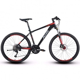 GQQ Bike GQQ Mountain Bike, 27-Speed Mountain Bikes Adult Mountain Bike Aluminum Frame Dual Disc Brake Trail Bike 26-Inch All Terrain Mountain Bike, Red