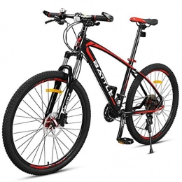 GQQ Bike GQQ Mountain Bike, 33 Speeds Profession Mountain Bikes Lightweight Aluminum Alloy Frame Bicycles 26 inch Double Disc Brake Suspension Fork Road Bikes, Red