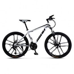 GQQ Bike GQQ Road Bicycle Hardtail Mountain Bikes, 26 inch Sports Leisure Road Bikes Boys' Cycling Bicycle, White Black, 27 Speed