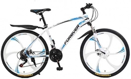 GQQ Bike GQQ Variable Speed Bicycle, Adults 24 inch Mountain Bike Dual Disc Brakes City Road Bike, Trail Highcarbon Steel Snow Bikes, Mens Variable Speed, B, 30 Speed, D