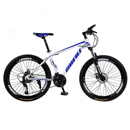 Great Bike GREAT 26" Wheel Mens Adults Mountain Bike, High-carbon Steel Bicycle 21 / 24 / 27 Speed Shock Absorbing Variable Speed Mountain Bike(Size:27 speed, Color:Blue)