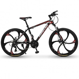 Great Bike GREAT Adult Mountain Bike 26-Inch Wheels, Student Bicycle 21 / 24 / 27 / 30 Speed 6 Spoke Wheels Dual Disc Brake Mens Womens Road Bikes(Size:24speed)